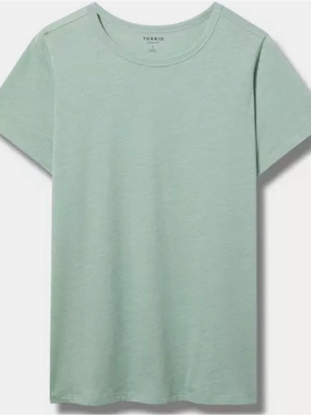 torrid Short Sleeve Crew Tee in Heather Mint Green